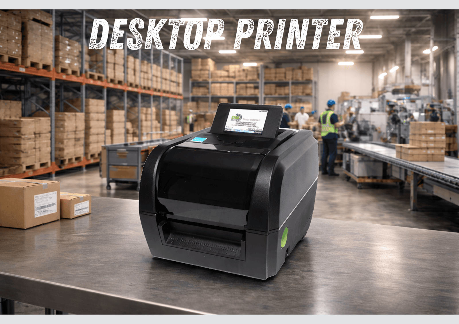 Desktop barcode printer for manufacturing