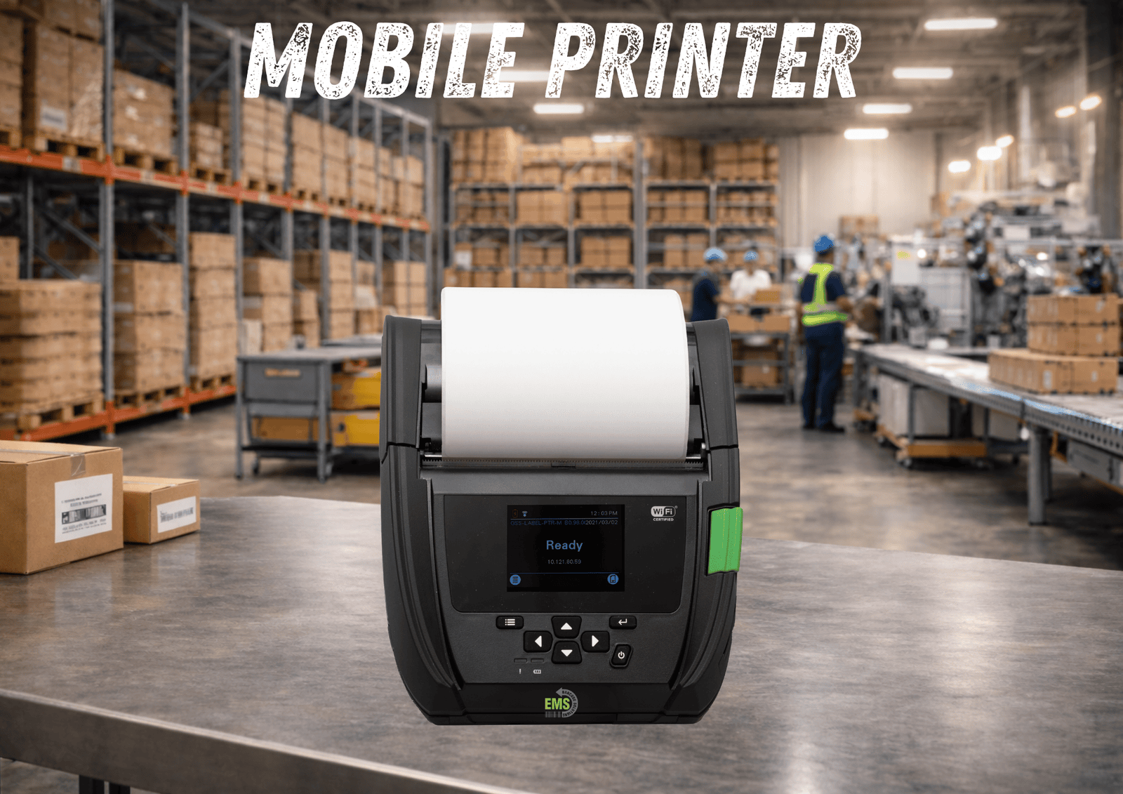 mobile barcode printer for forklift operations